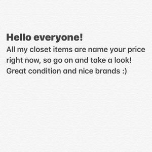 Everything in my closet sale!!!